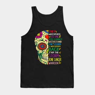 bone cancer skull warrior i am the storm Tank Top